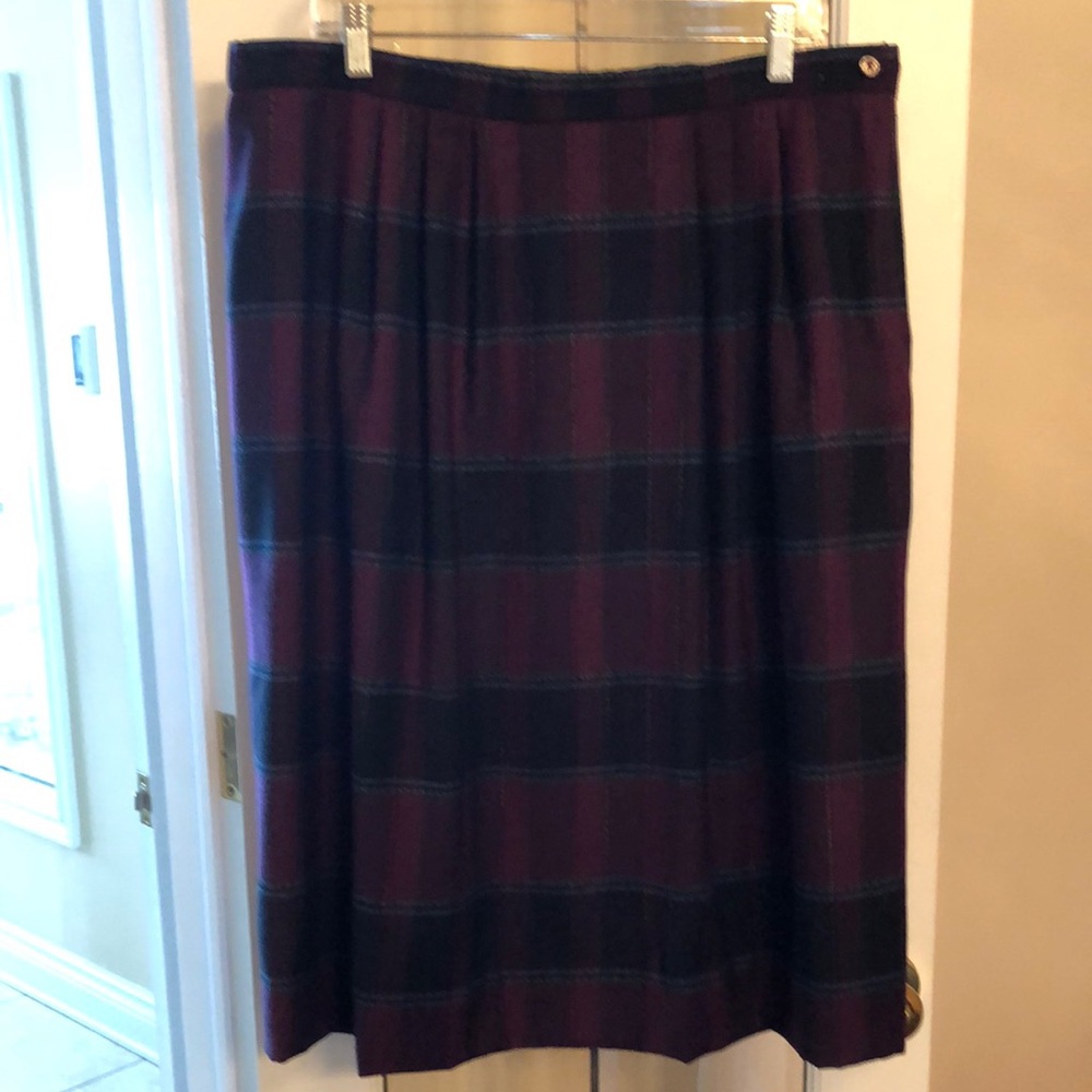 Vintage Tartan Wool Skirt